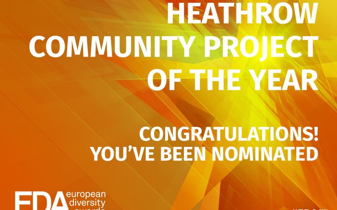 Proud to be shortlisted for the European Diversity Awards